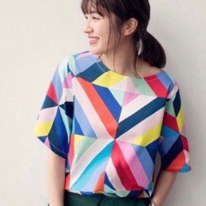 Marimekko Abstract cotton Tee T-shirt  XL NWOT